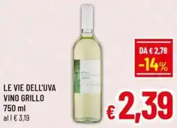 A&O Le vie dell'uva vino grillo offerta