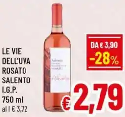 A&O Le vie dell'uva rosato salento i.g.p. offerta