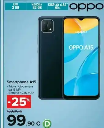 Carrefour Smartphone a15 offerta