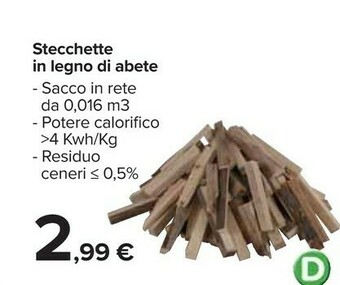 Stecchette in legno di abete