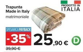 Trapunta made in italy