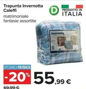 Carrefour Trapunta invernotta offerta