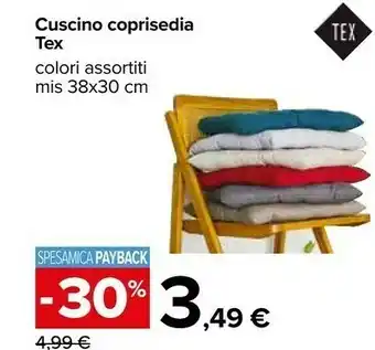Carrefour Tex cuscino coprisedia offerta