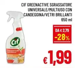 A&O Cif greenactive sgrassatore universale/multiuso con candeggina/vetri brillanti offerta