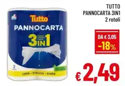 A&O Tutto pannocarta 3in1 2 rotoli offerta