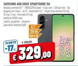 A&O SAMSUNG A56 GRAY SMARTHONE 5G offerta