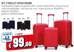 A&O Set 3 trolley coveri moving offerta