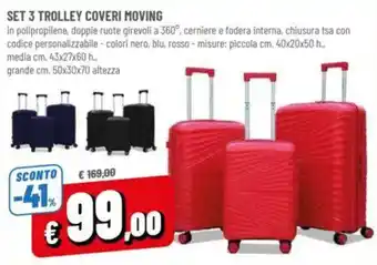 A&O Set 3 trolley coveri moving offerta