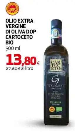 Ipercoop Olio extra vergine di oliva dop cartoceto bio offerta