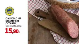 Ipercoop Ciauscolo igp salumificio ciccarelli offerta