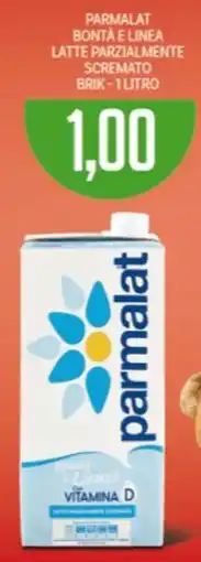 Supermercati Piccolo Parmalat bontà e linea latte parzialmente scremato brik offerta
