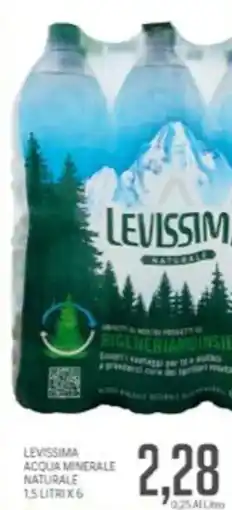 Supermercati Piccolo Levissima acqua minerale naturale offerta
