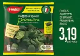 Supermercati Piccolo Findus ciuffetti di spinaci primavera offerta