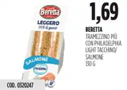 Carico Cash & Carry Beretta tramezzino più con philadelphia light tacchino/ salmone offerta