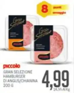 Supermercati Piccolo Piccolo gran selezione hamburger di angus/chianina offerta