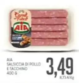 Supermercati Piccolo Aia salsiccia di pollo e tacchino offerta