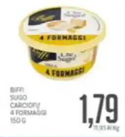 Supermercati Piccolo Biffi sugo carciofi/ 4 formaggi offerta