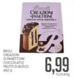 Supermercati Piccolo Bauli creazioni di panettone cioccolato/ frutti di bosco offerta