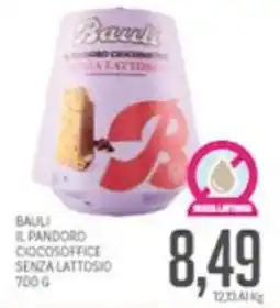 Supermercati Piccolo Bauli il pandoro ciocosoffice senza lattosio offerta