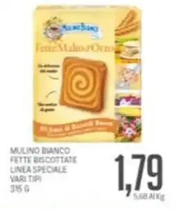 Supermercati Piccolo Mulino bianco fette biscottate linea speciale offerta