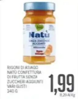 Supermercati Piccolo Rigoni di asiago nato confettura di frutta senza zuccheri aggiunti offerta