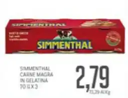 Supermercati Piccolo Simmenthal carne magra in gelatina offerta