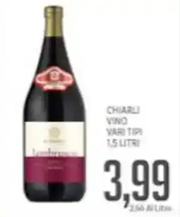 Supermercati Piccolo Chiarli vino offerta