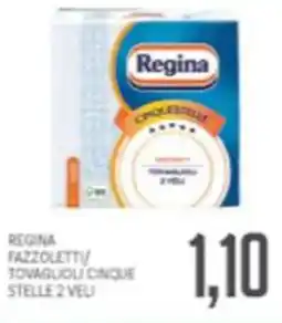 Supermercati Piccolo Regina fazzolett tovagliol cinque stelle 2 veli offerta