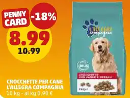 PENNY Crocchette per cane L'ALLEGRA COMPAGNIA offerta