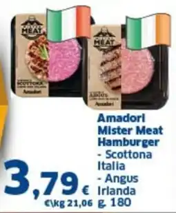 Orizzonte Supermercati Amadori Mister Meat Hamburger - Scottona Italia - Angus Irlanda offerta