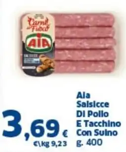 Orizzonte Supermercati Ala Salsicce DI Pollo E Tacchino Con Suino offerta