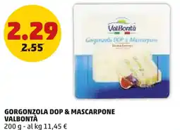 PENNY Gorgonzola dop & mascarpone VALBONTÀ offerta