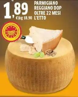 Orizzonte Supermercati Parmigiano reggiano dop oltre 22 mesi offerta