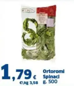 Orizzonte Supermercati Ortoroml Spinaci offerta