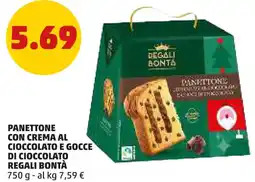 PENNY Panettone con crema al cioccolato e gocce di cioccolato REGALI BONTÀ offerta