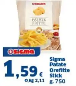 Orizzonte Supermercati Sigma Patate Orefitte Stick offerta