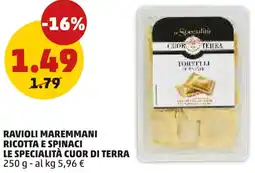 PENNY Ravioli maremmani ricotta e spinaci le specialità CUOR DI TERRA offerta