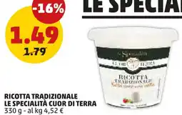 PENNY Ricotta tradizionale le specialità CUOR DI TERRA offerta