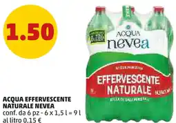PENNY Acqua effervescente naturale NEVEA offerta