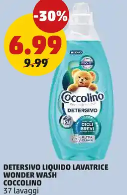PENNY Detersivo liquido lavatrice wonder wash COCCOLINO offerta