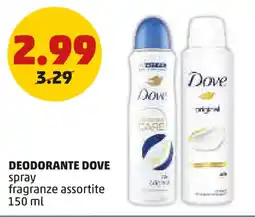 PENNY Deodorante dove spray offerta