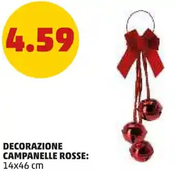 PENNY Decorazione campanelle rosse offerta