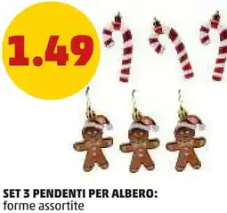 PENNY Set 3 pendenti per albero offerta