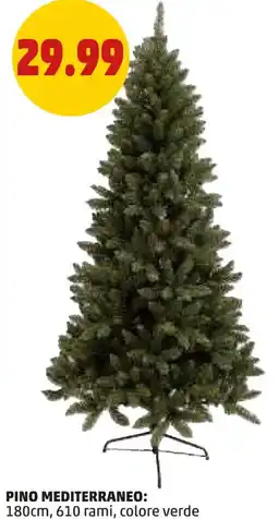 PENNY Pino mediterraneo: 180cm, 610 rami, colore verde offerta