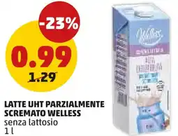 PENNY Latte uht parzialmente scremato WELLESS offerta