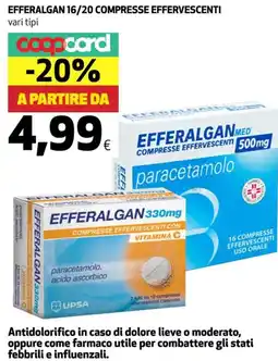Coop Efferalgan 16/20 compresse effervescenti offerta