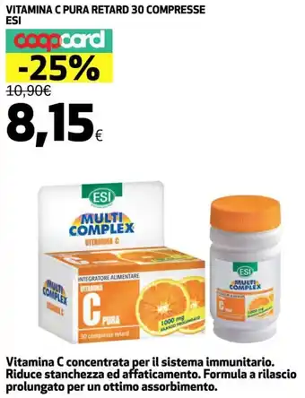 Vitamina c pura retard 30 compresse ESI