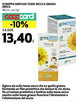Coop Sciroppo grintuss tosse secca e grassa ABOCA offerta