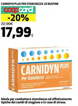 Coop Carnidyn plus per stanchezza 20 bustine offerta
