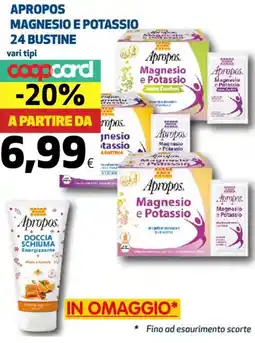 Coop Apropos magnesio e potassio 24 bustine offerta